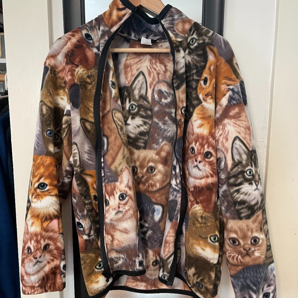 Cozy Corner Cat Fleece Women's Small NWT